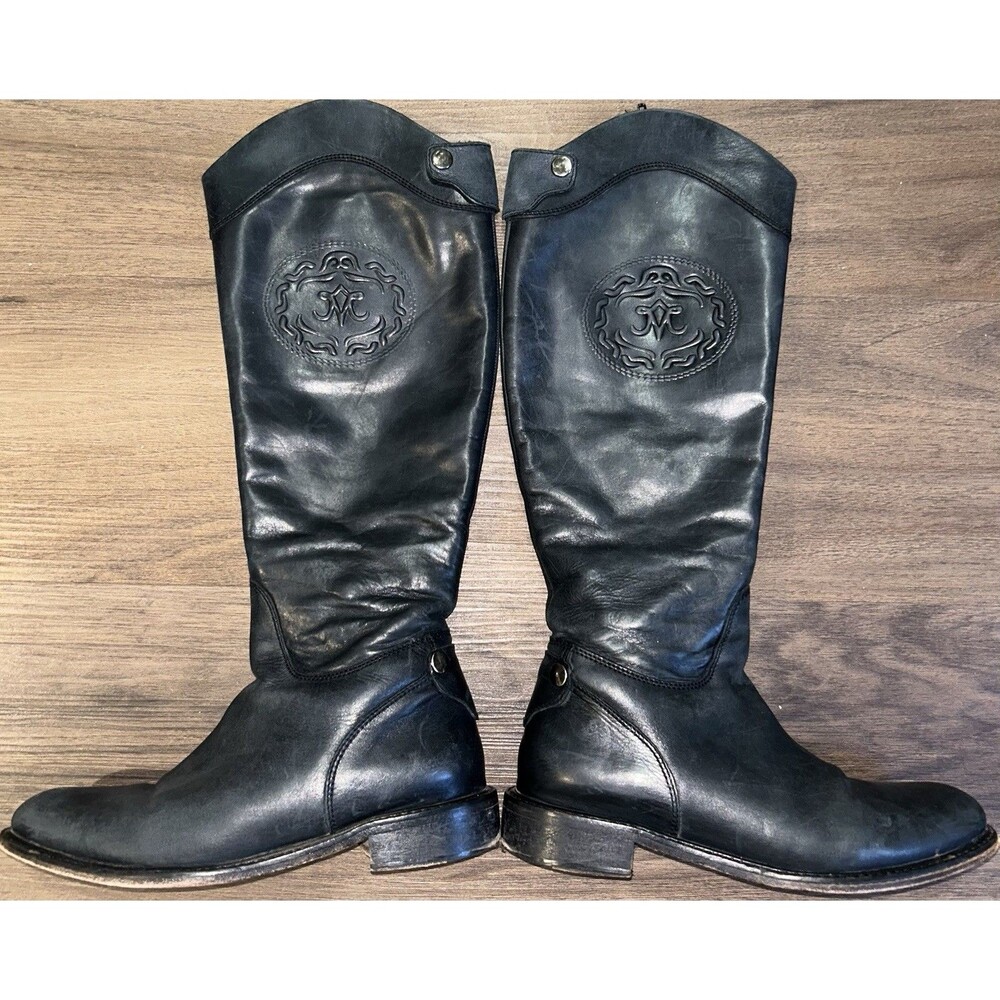 Johnston & Murphy Tall Boots Vero Cuoio Side Zipper Women's Black 6 1/2 M
